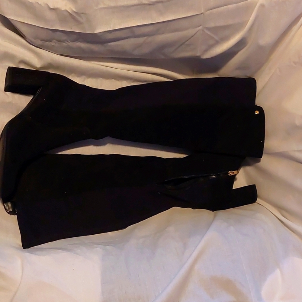 Liz Claiborne black thigh high boots size 7.5 M